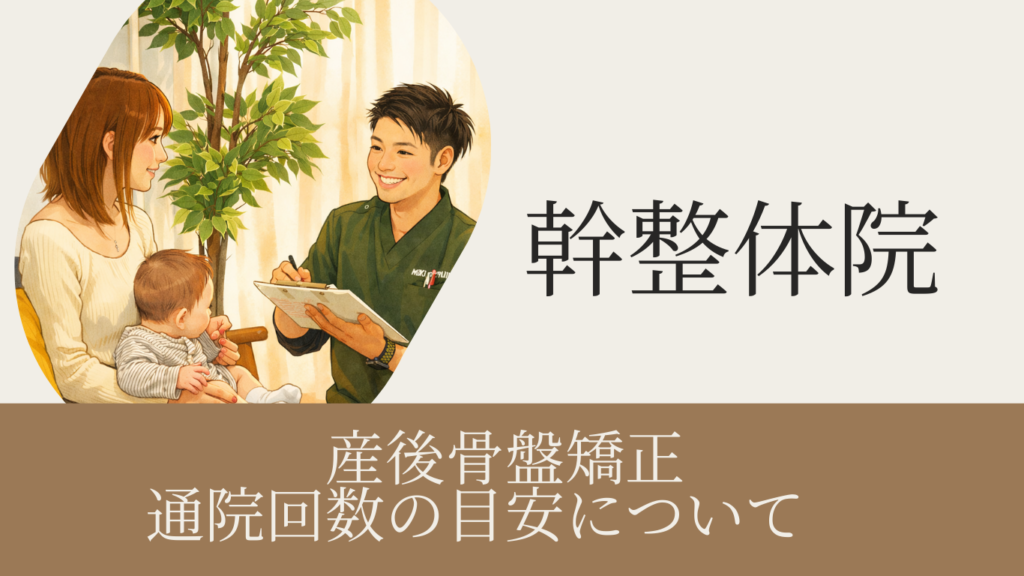産後骨盤矯正と通院頻度の目安
