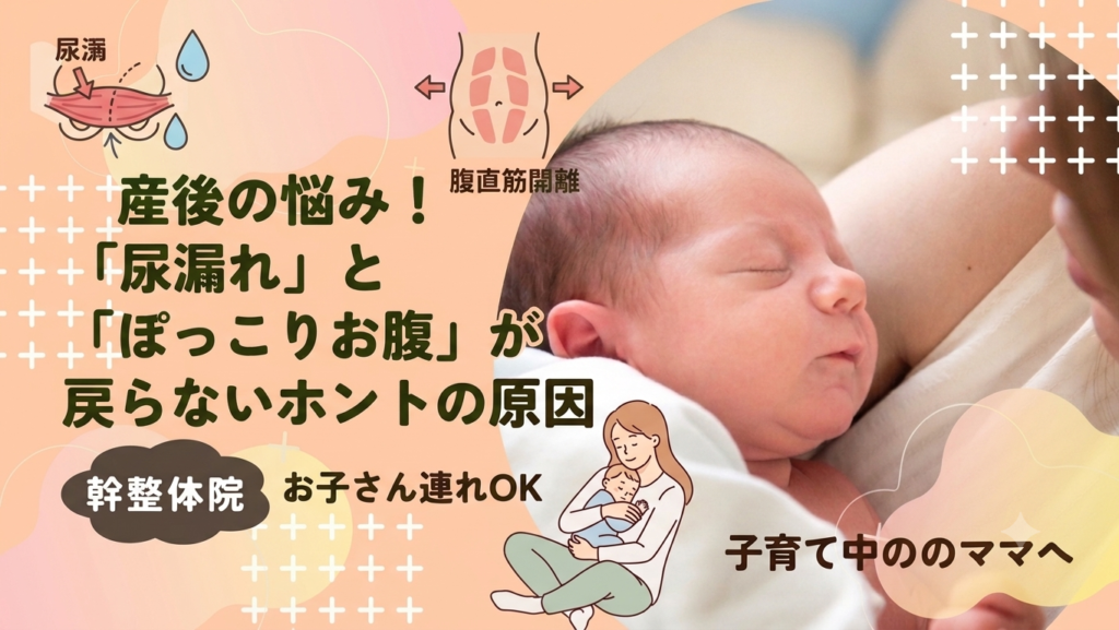 産後の尿もれに骨盤矯正で対応する行徳の幹整骨院